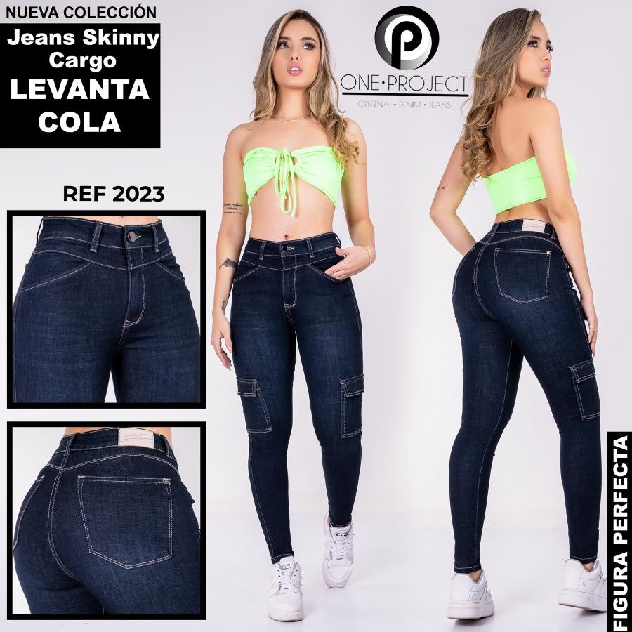 JEANS MUJER SKINNY CARGO 2023