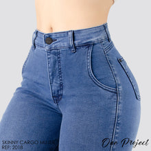 Cargar imagen en el visor de la galería, JEANS MUJER SKINNY CARGO 2018
