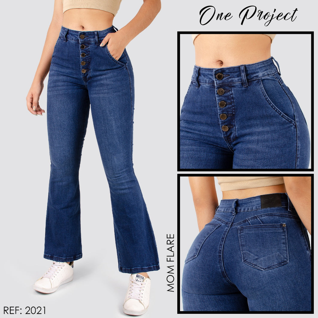 JEANS MUJER MOM FLARE 2021